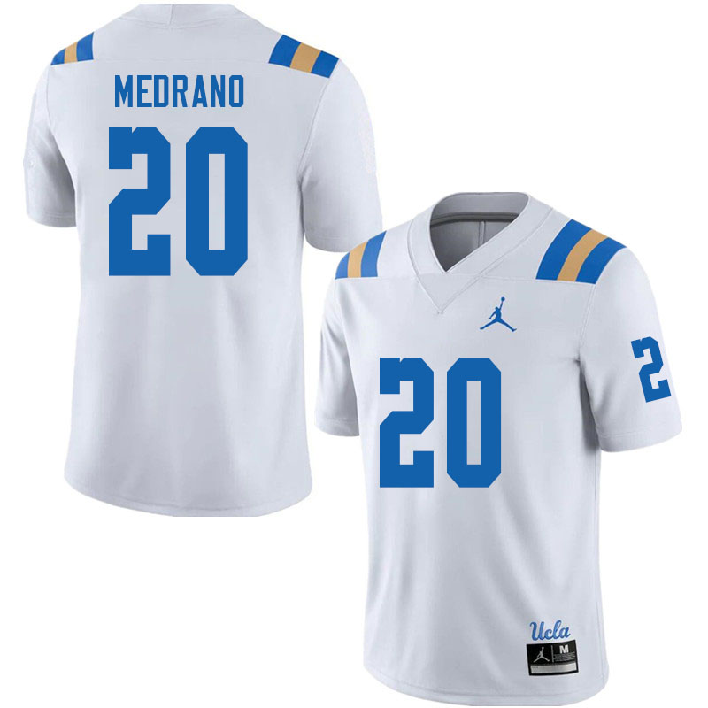 Jordan Brand Men #20 Kain Medrano UCLA Bruins College Football Jerseys Sale-White - Click Image to Close